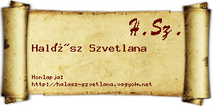 Halász Szvetlana névjegykártya